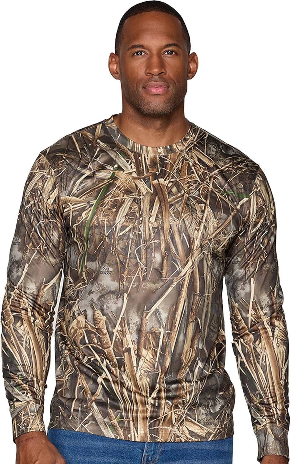Realtree Men's Essential Camo Lightweight Performance Long Sleeve Shirt Medium R...