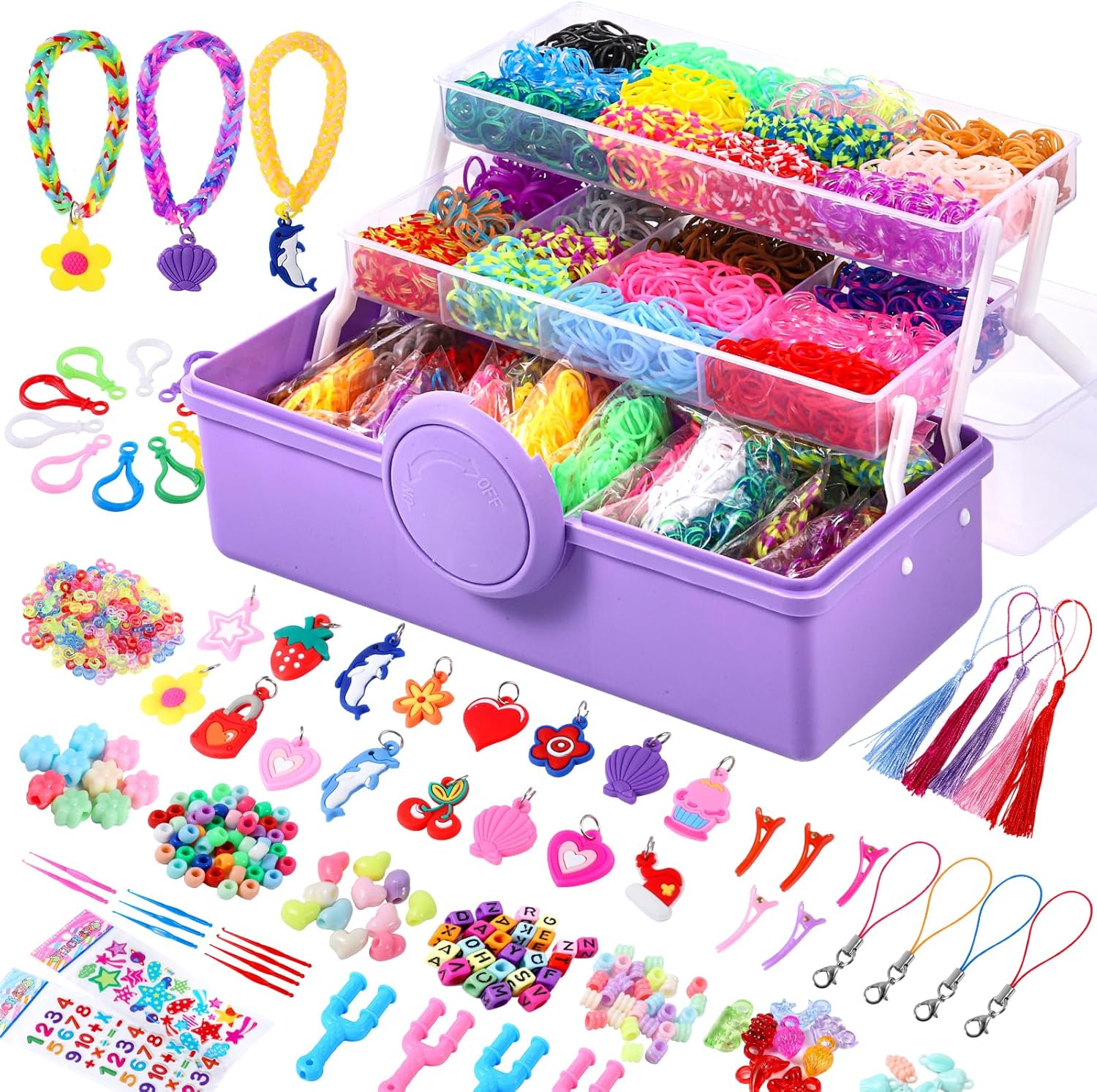Needbrock 18500+ Bracelet Making Kit Rubber Band, 26 Colors Rubber Band Bracelet...