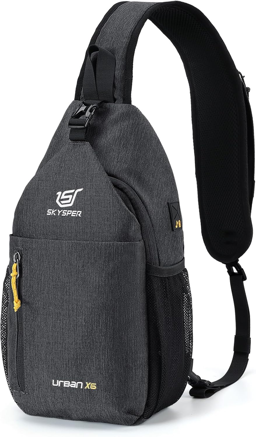 SKYSPER Sling Bag Crossbody Backpack - Chest Shoulder Cross Body Bag Travel Hiki...