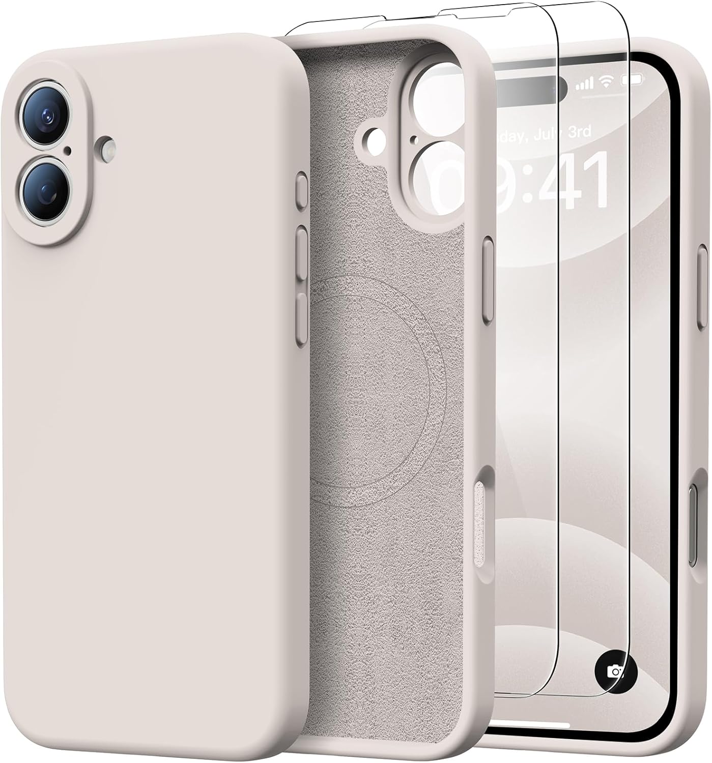 for iPhone 16 Case with 2 Screen Protectors - Compatible with Magsafe - Upgraded...
