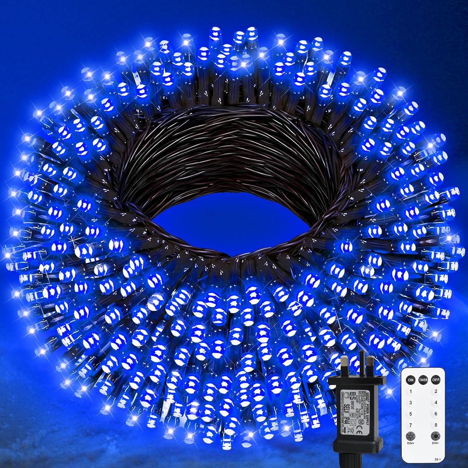 Plug in Fairy Lights 33ft 100 LED String Lights Mains Powered Christmas Lights w...