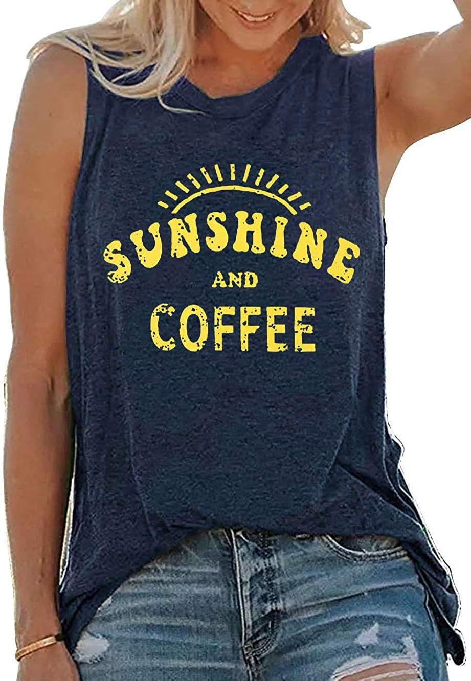 Womens Tank Tops Summer T Shirts Sleeveless Casual Loose Tunic Blouses 3X-Large...