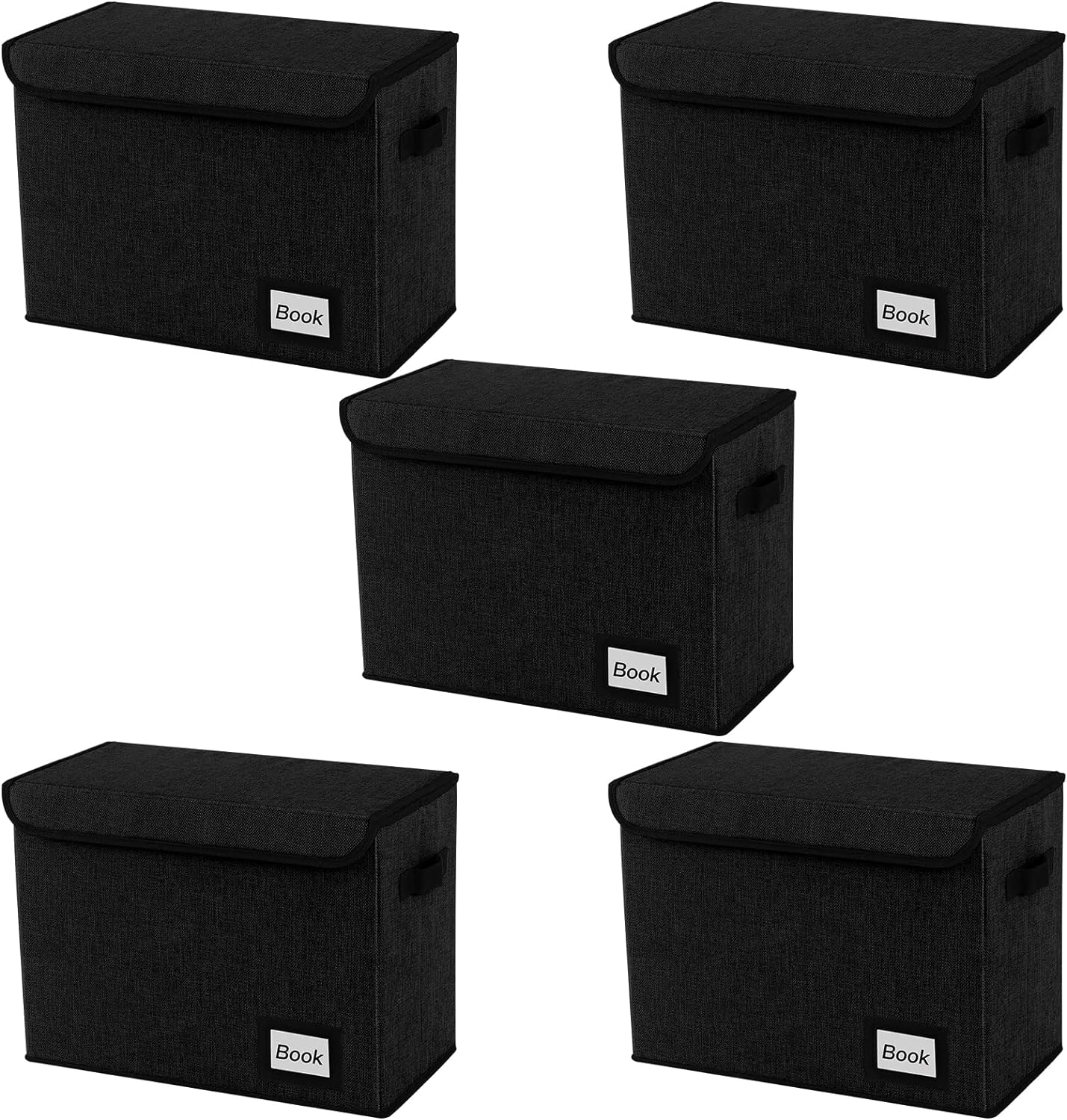 5 Pack Comic Book Storage Boxes, 15.8" X 7.8" X 11.8", Collapsible Comic Short B...
