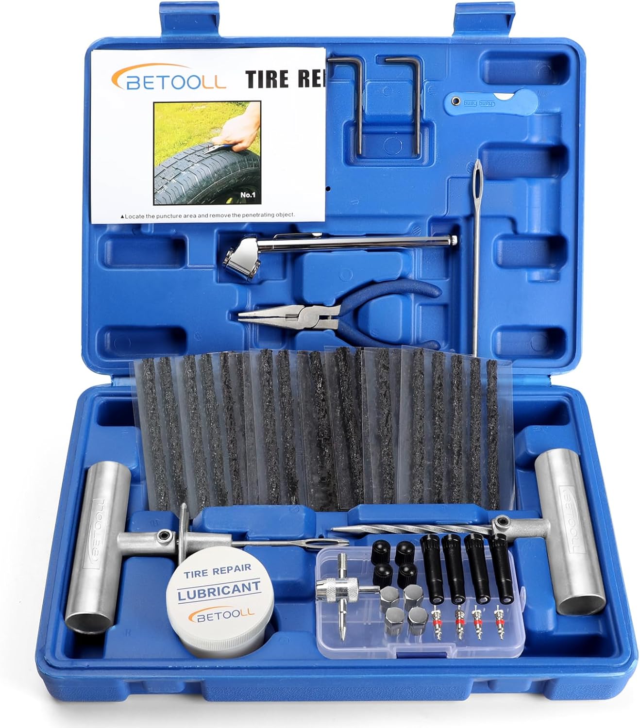 BETOOLL Tire Repair Kits, Special 67pcs Car Repair Tool, Innovative Tire Plug Re...