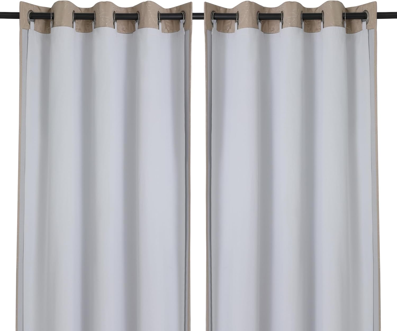 Chyhomenyc 2 Panels 100% Blackout Curtain Liners, 100% Darkening Thermal Insulat...