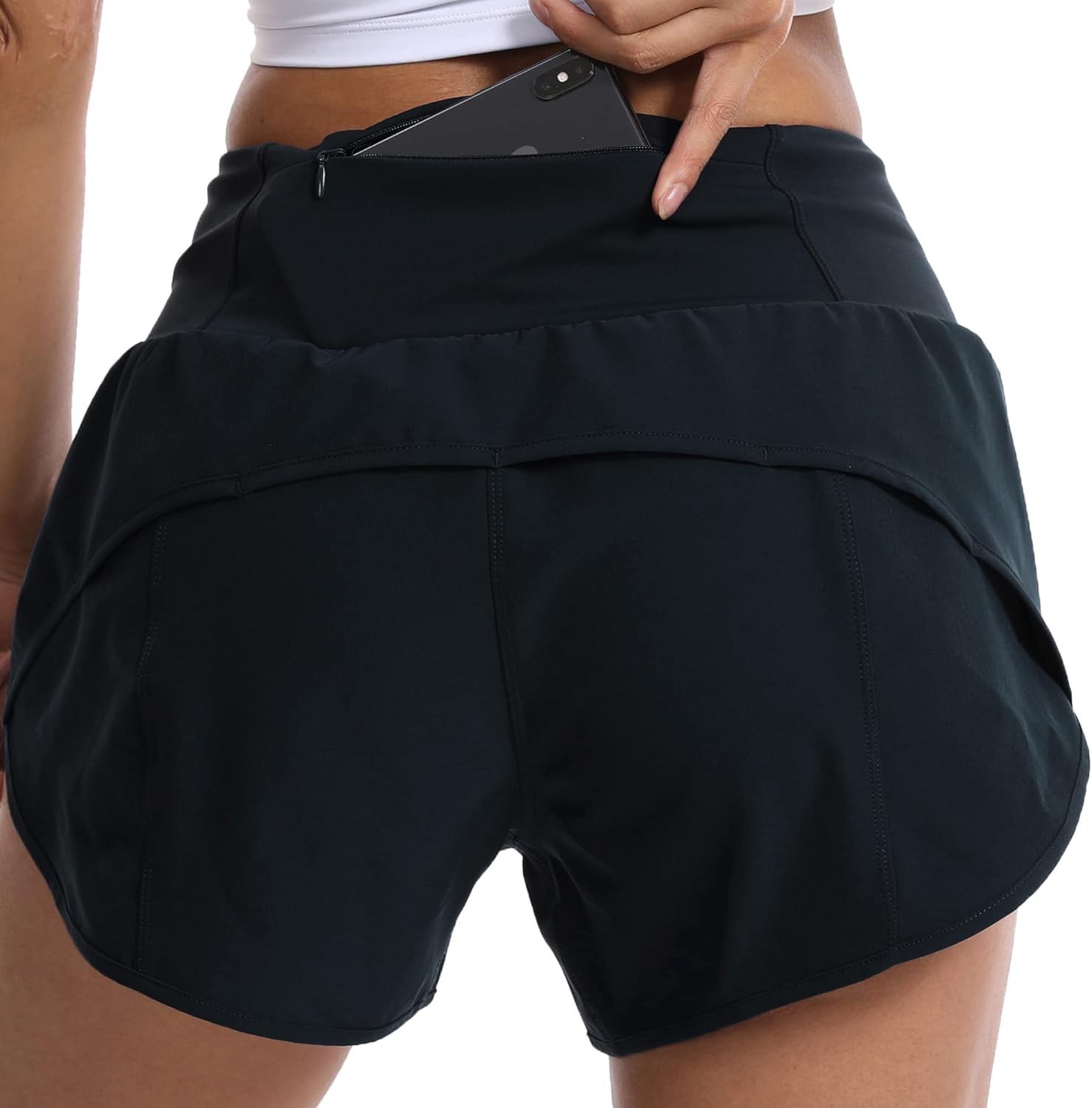 Kcutteyg Running Shorts for Women with Liner High Waisted Lightweight Womens Wor...