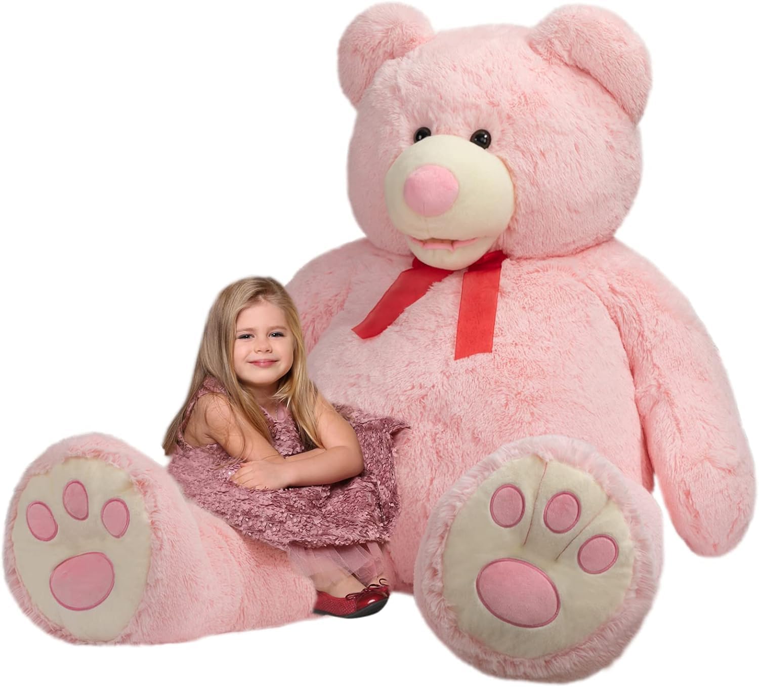 HollyHOME 150cm Giant Teddy Bear Stuffed Animal Large Soft Toys Plush Bear, Ligh...