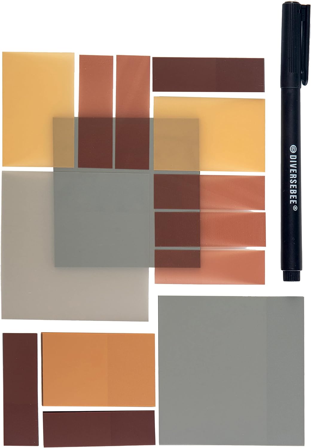 DiverseBee Transparent Sticky Notes, Special Sticky Notes with Quick Dry Pen, Cu...