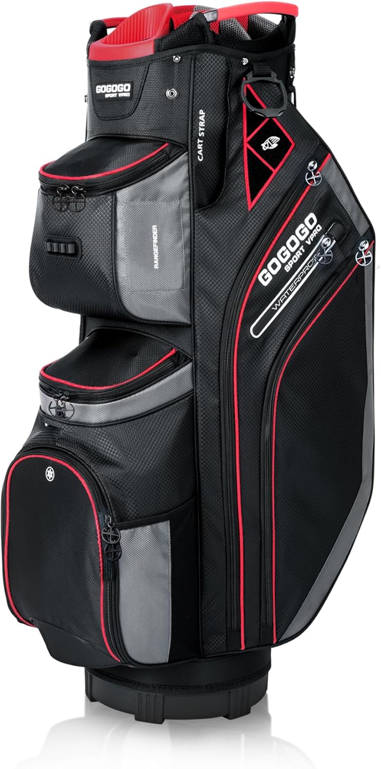 Gogogo Sport Vpro Golf Cart Bag, 14 Way Top Full Length Divider, Golf Club Bag w...