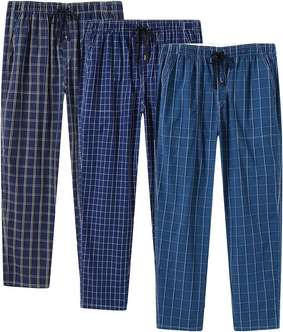 MoFiz Men's Pajama Bottom Pants Sleepwear Lounging Relaxed House PJS Pants with...