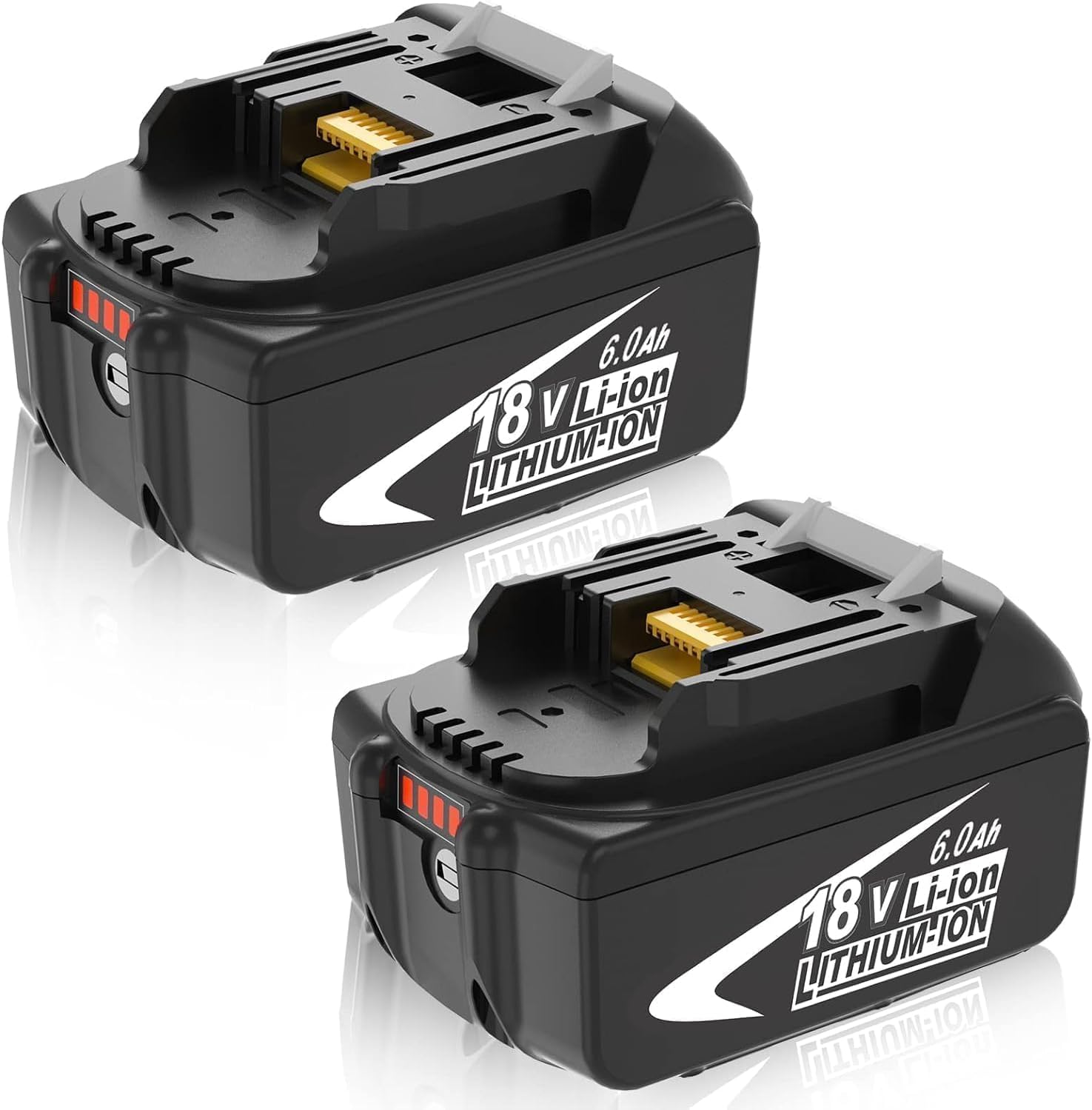 2-Pack 6.0Ah BL1860B BL1860 Replacement for 18V Battery Lithium-ion Compatible w...