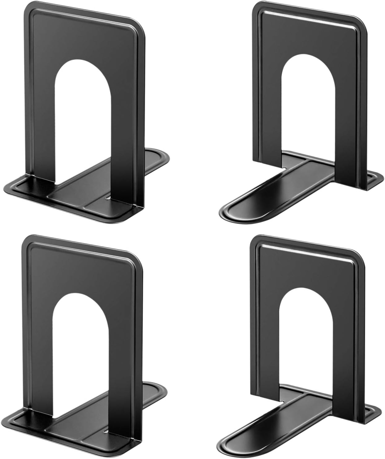 MaxGear Premium Matte Painted Book Ends, Heavy Duty ＆ Sturdy Bookends for Shelv...