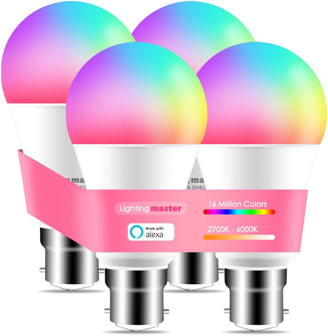 Lighting master Light Bulbs 12W Works with Alexa, Bluetooth Smart Bulb Colour Ch...