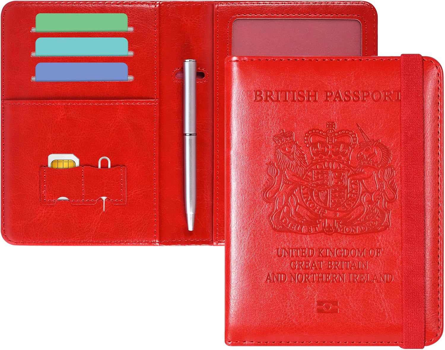 DMLuna Passport Holder, Premium PU Leather Travel Passport Wallet RFID Blocking...