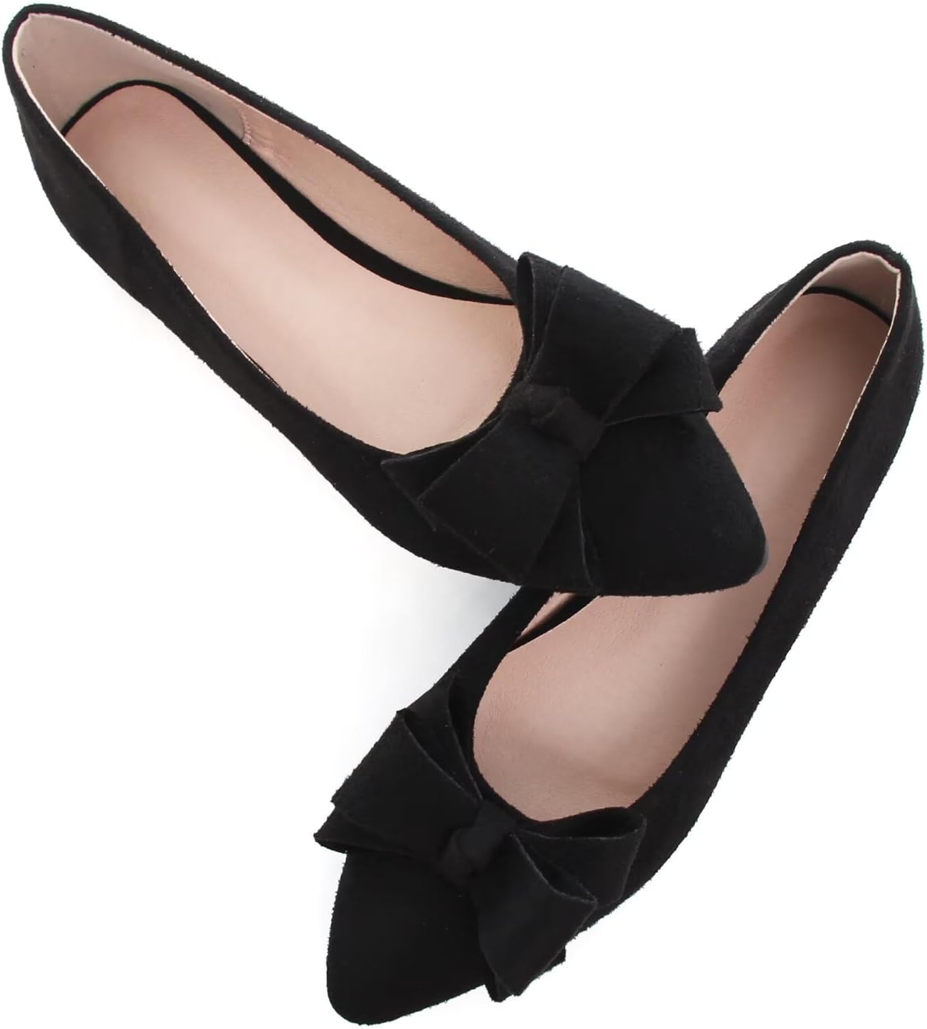 SAILING LU Women's Pointed Toe Ballet Flats Cute Bow-Knot Comfortable Loafers Fo...