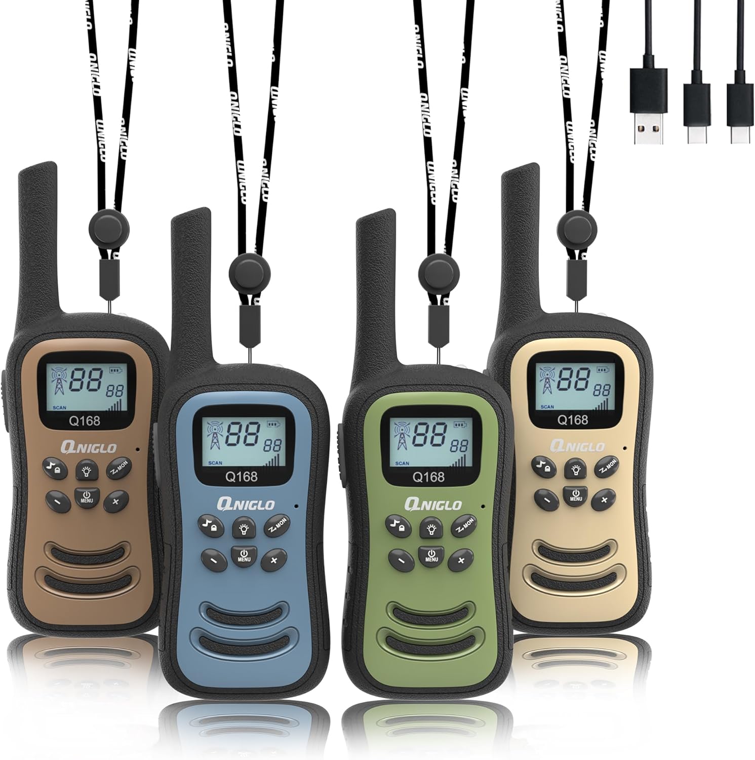 Qniglo Walkie Talkies for Adults/Kids, Rechargeable Walkie Talkies Long Range wi...