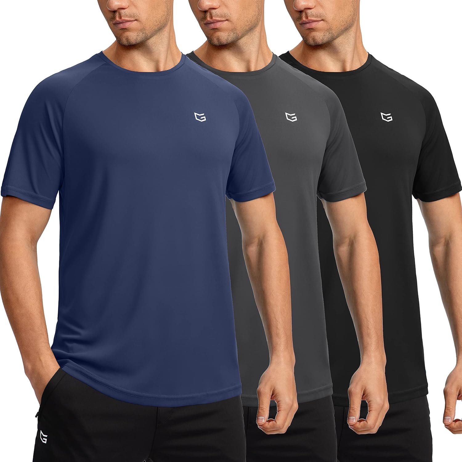 Men's Dry Fit Short Sleeve T-Shirt Crewneck Lightweight Tee Shirts for Men Worko...