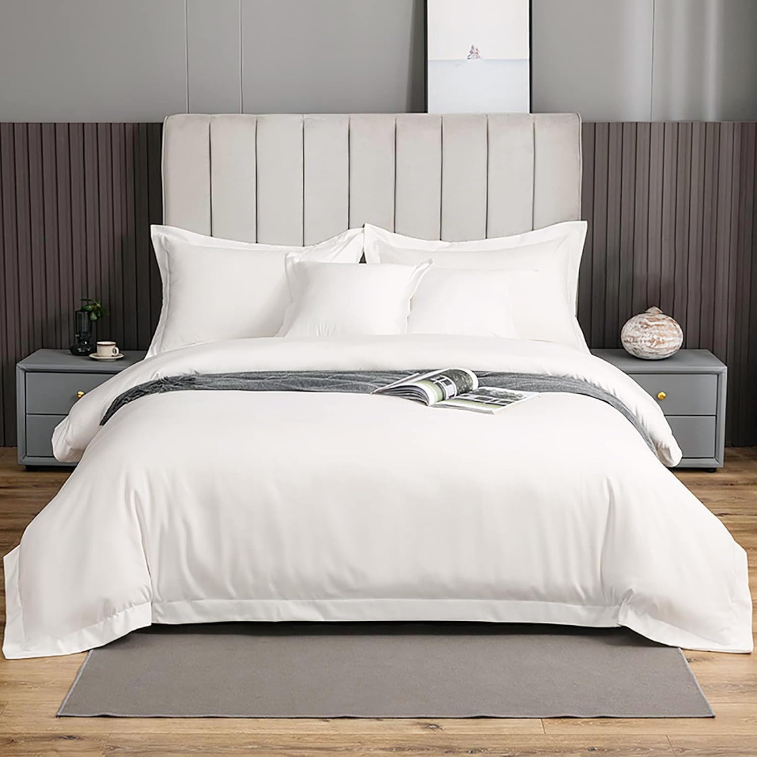 eBeddy Linens, Special Ultra Silky Soft Egyptian Cotton Duvet Cover Set, Innovat...