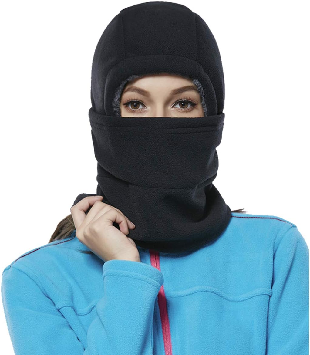 Achiou Ski Mask for Women, Sherpa Hood Ski Mask, Winter Balaclava Windproof Hood...