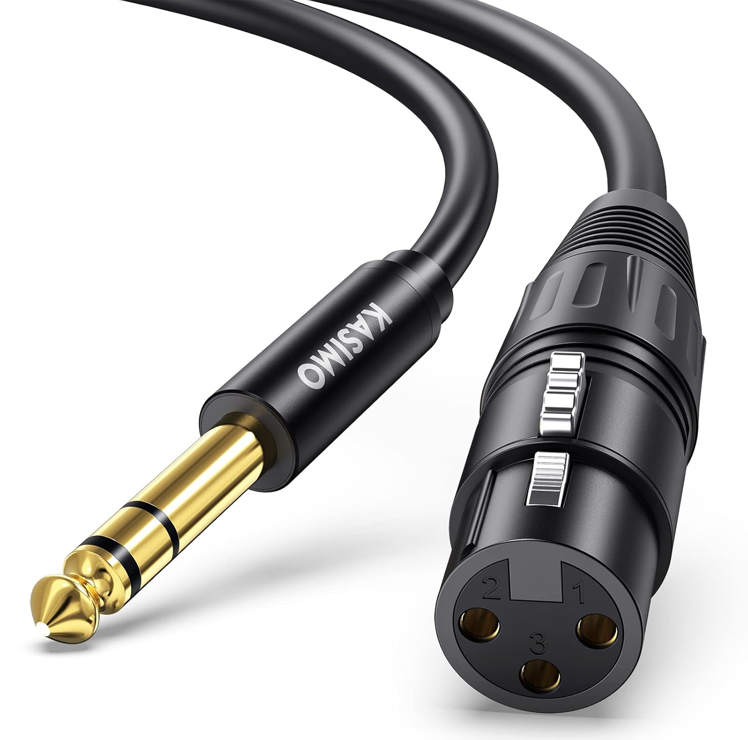 KASIMO 10M XLR Female to 6.35mm (1/4 inch) TRS Stereo Jack Lead Balanced Signal...