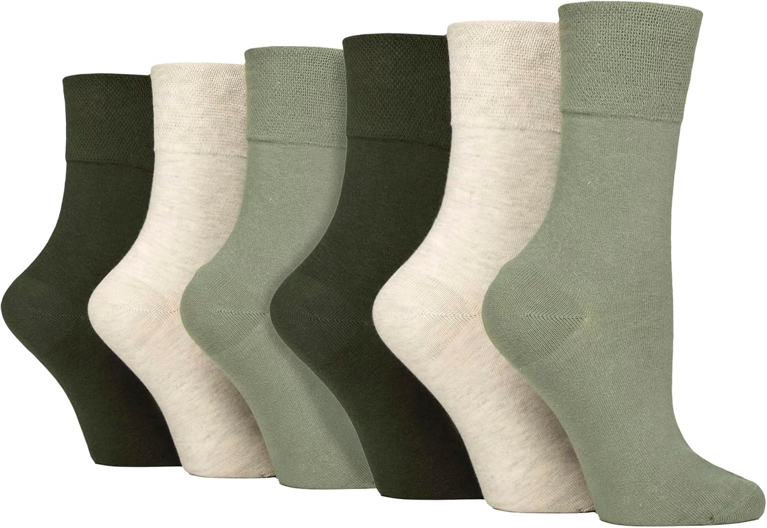 IOMI Footnurse - Ladies 6 Pair Multipack Non Elastic Diabetic Socks with Gentle...