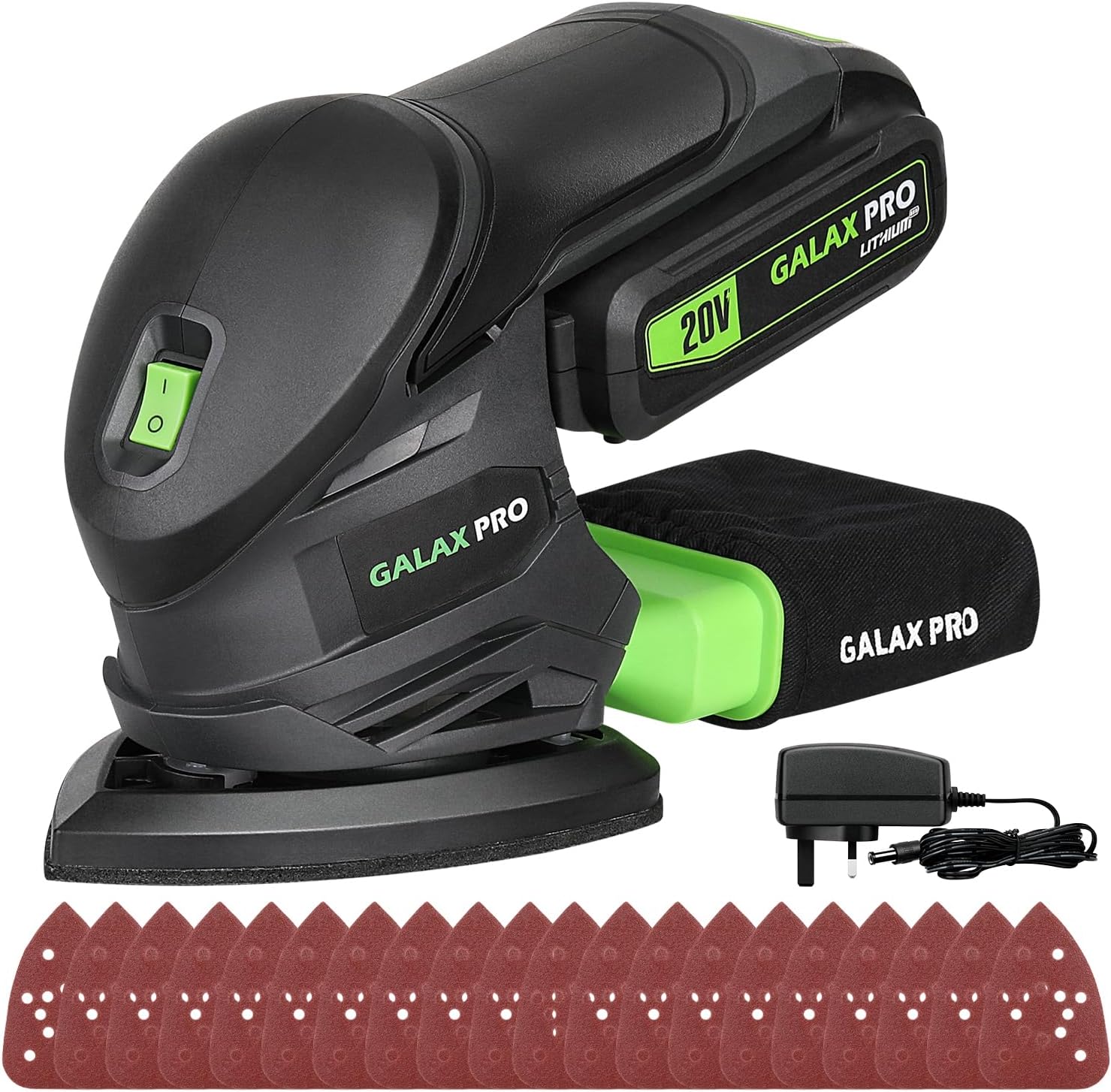 GALAX PRO Cordless Sander 20V, Detail Sanders, 20Pcs Sandpapers,12000 RPM Sander...