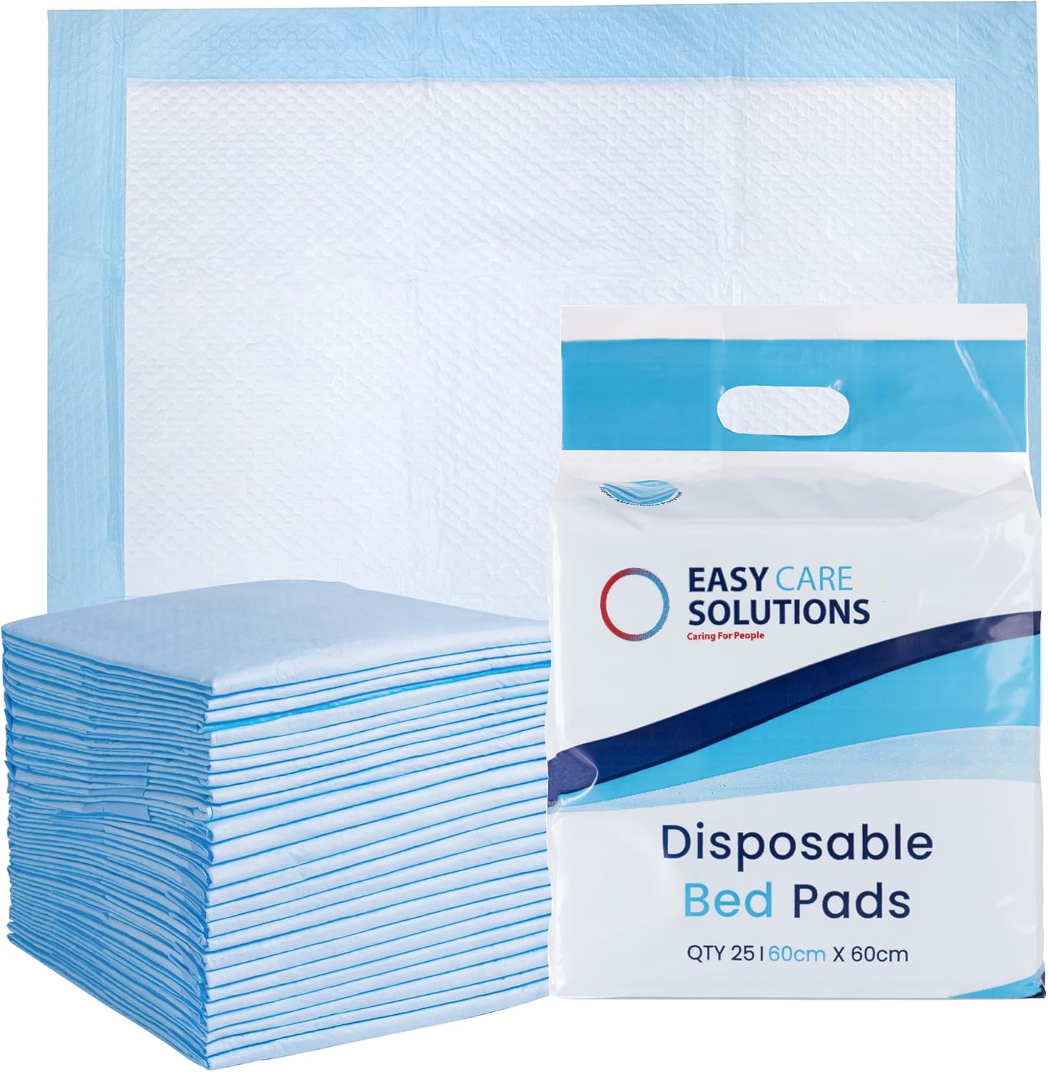 100 x Easy Care Solutions 60 x 60 cm | Disposable Incontinence Bed Pads | Underp...
