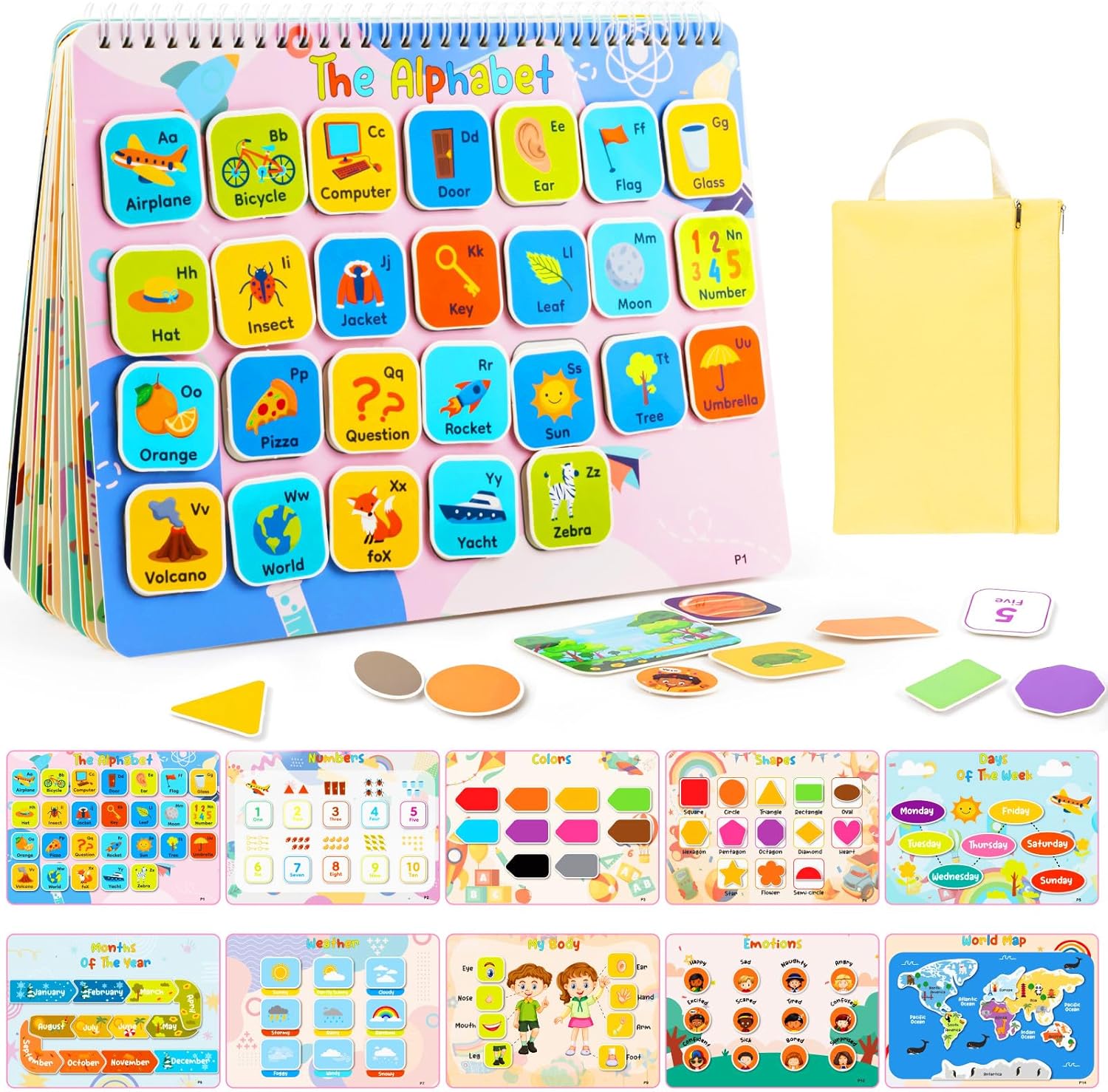 Foayex Montessori Kids Books Ages 3-5 Preschool Learning Toddler Activities - Ed...