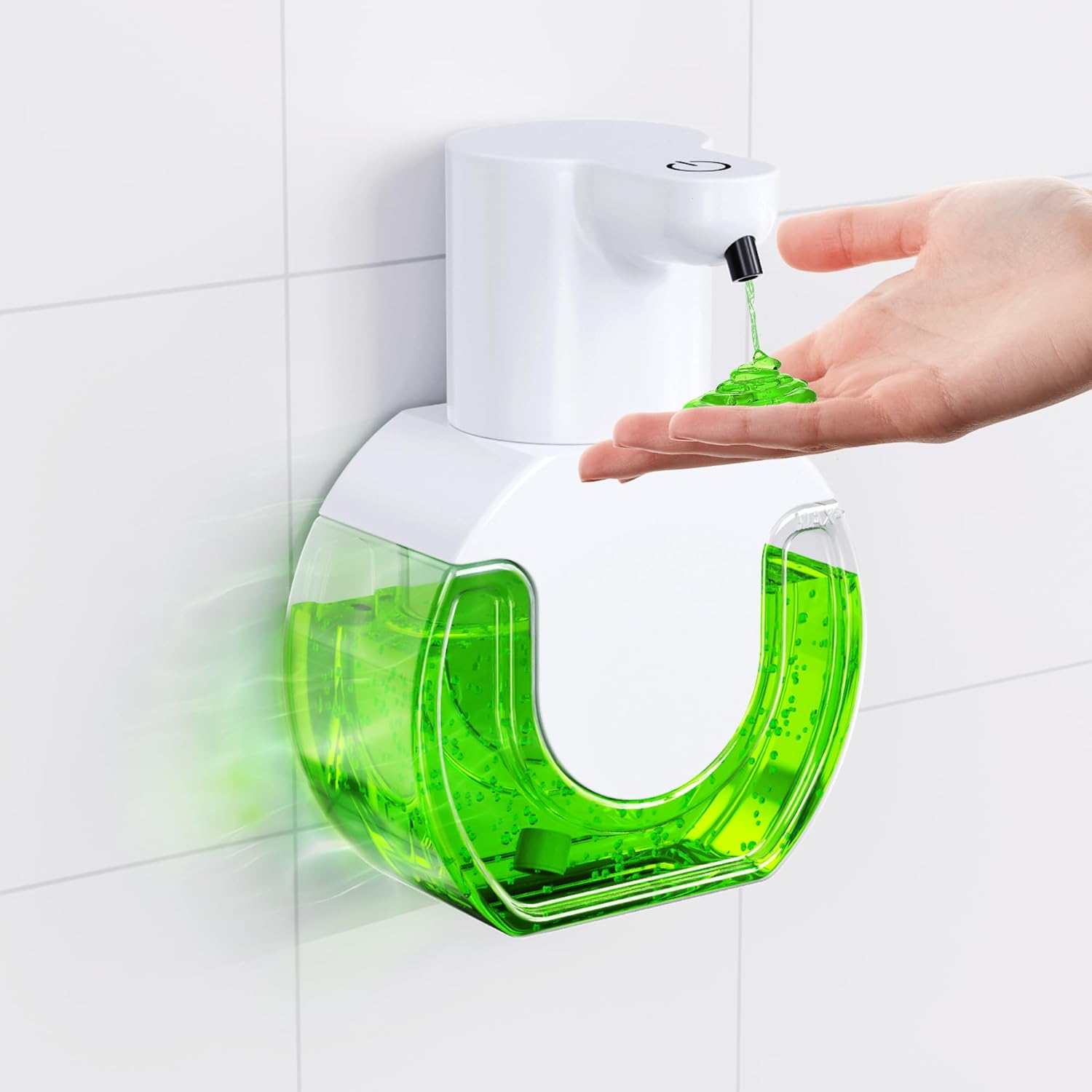 Automatic Liquid Soap Dispenser, 380ml Wall Mount Touchless 4 Gear Adjustable El...