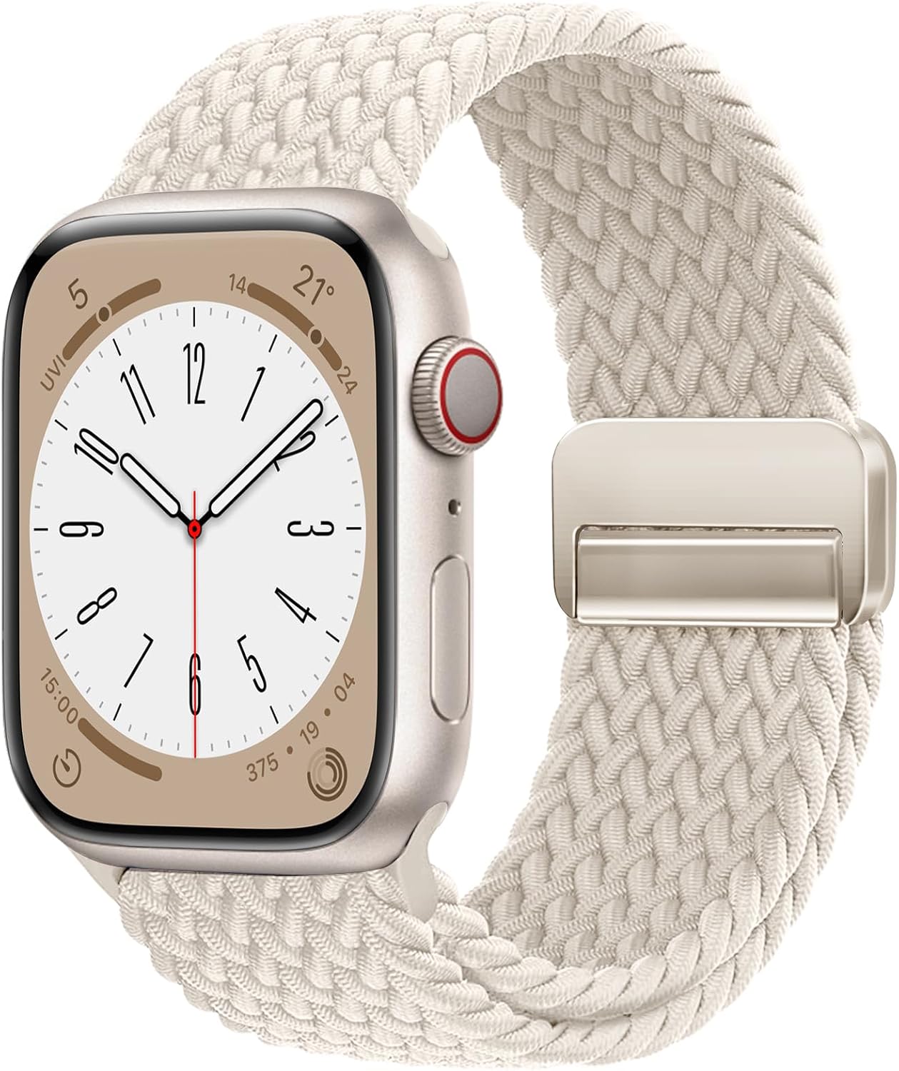 Magnetic Braided Solo Loop Band Compatible with Apple Watch Series 10 42mm 46mm...