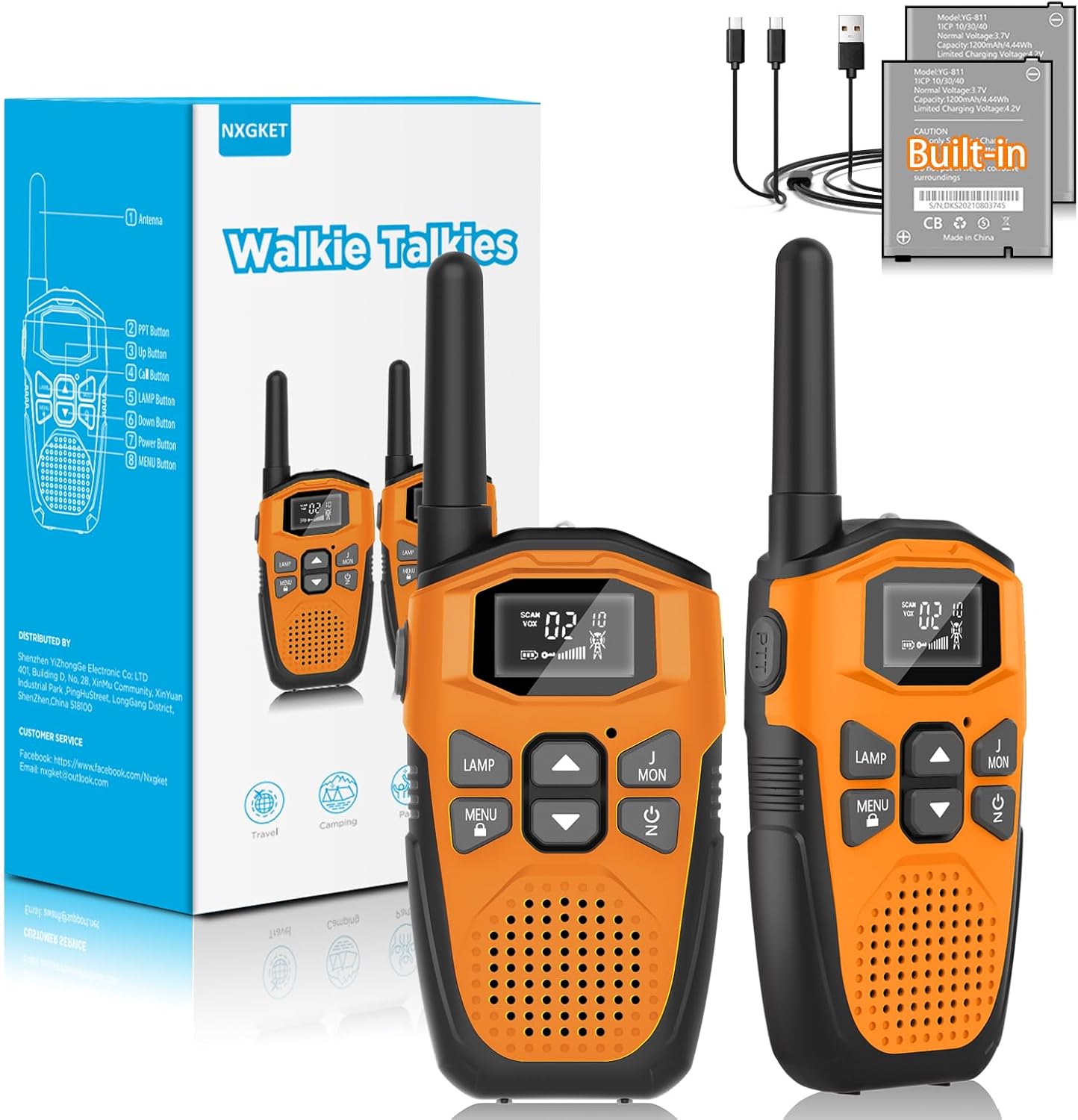 Walkie Talkies for Adults Kids Long Range,NXGKET R...