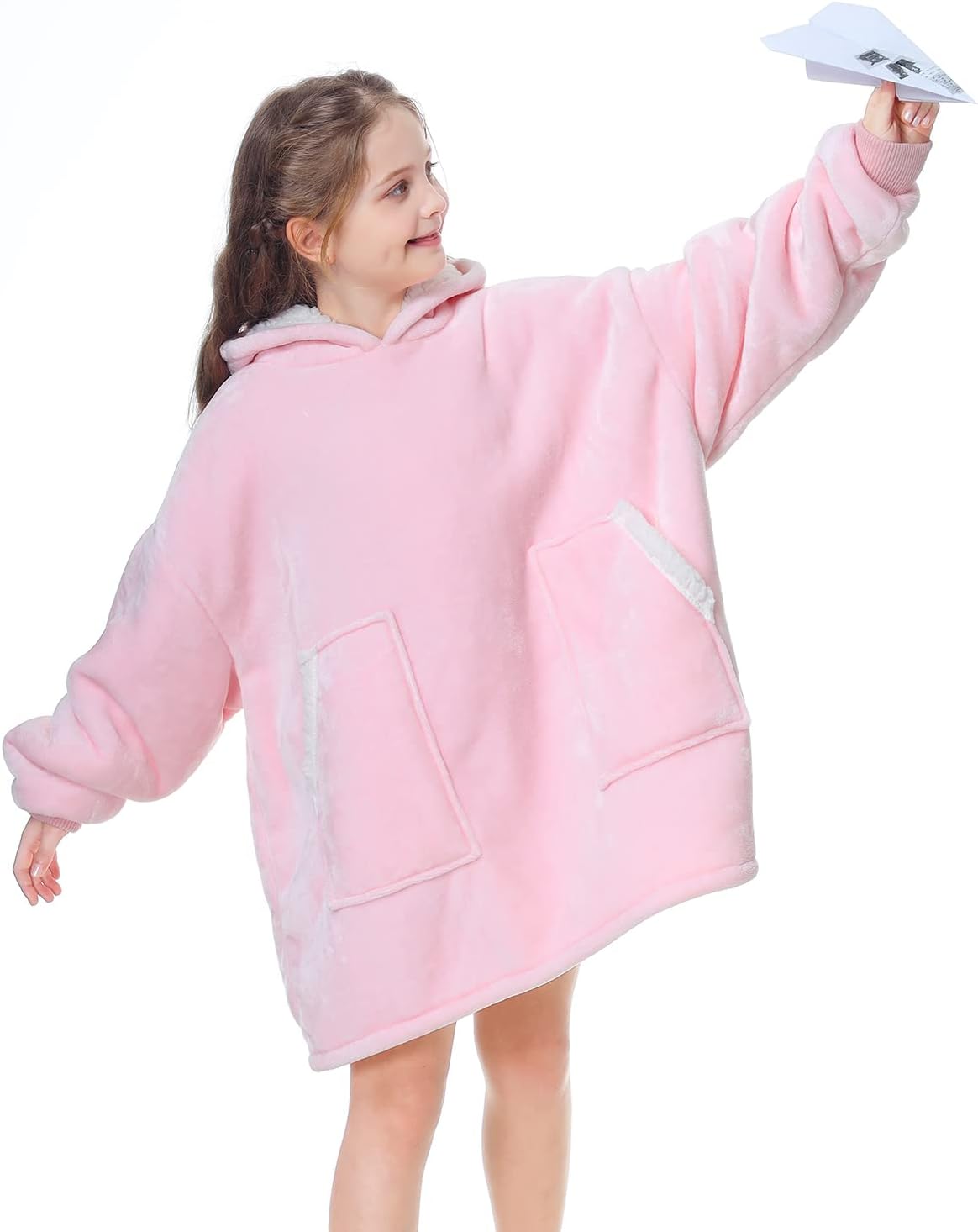 Kipswiza Kids Blanket Hoodie, Special Wearable Sherpa Blanket Sweatshirt, Super...