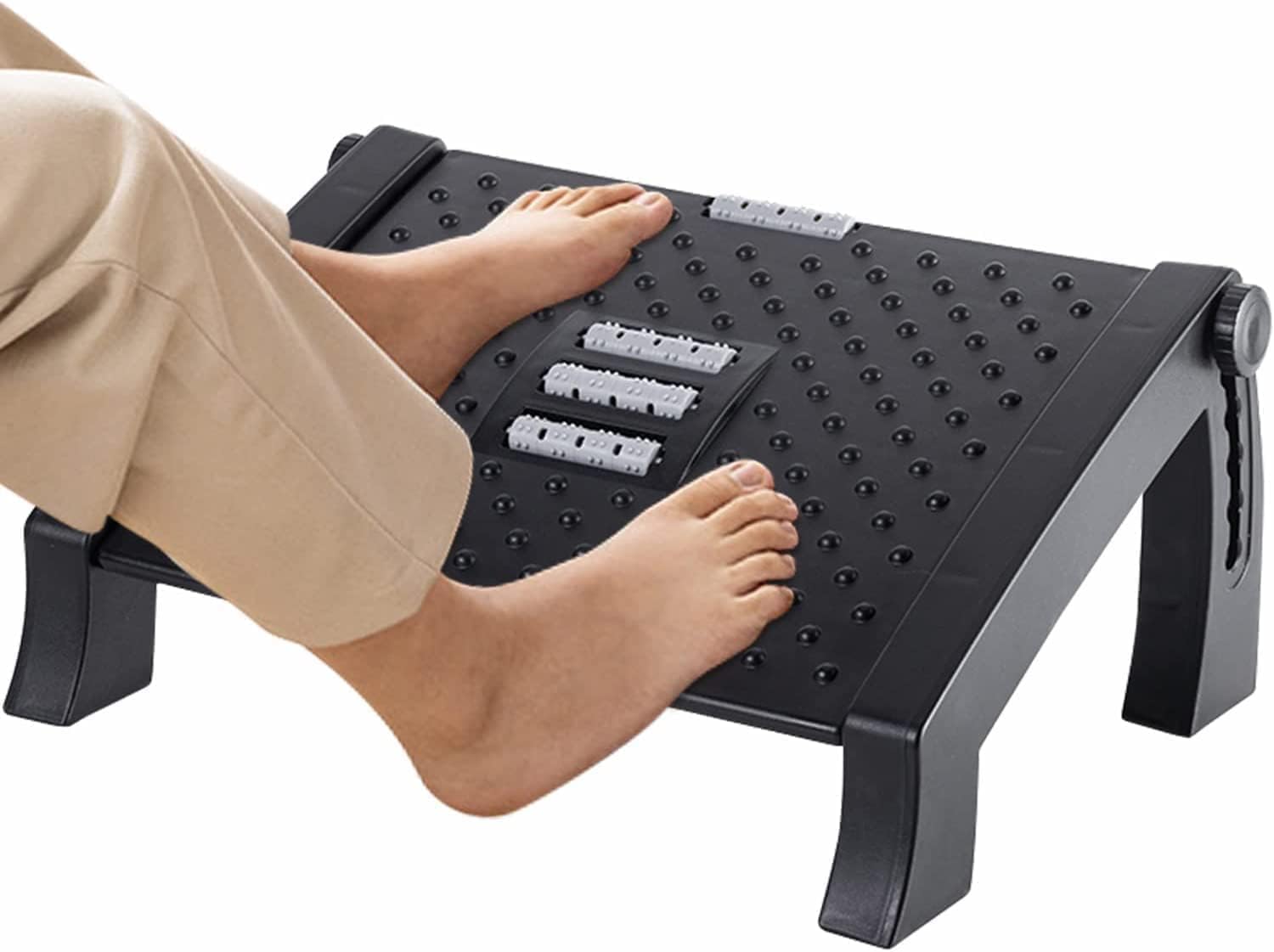 Foot Rest, Adjustable Height Foot Rest for Under Desk at Work, Ergonomic Foot St...
