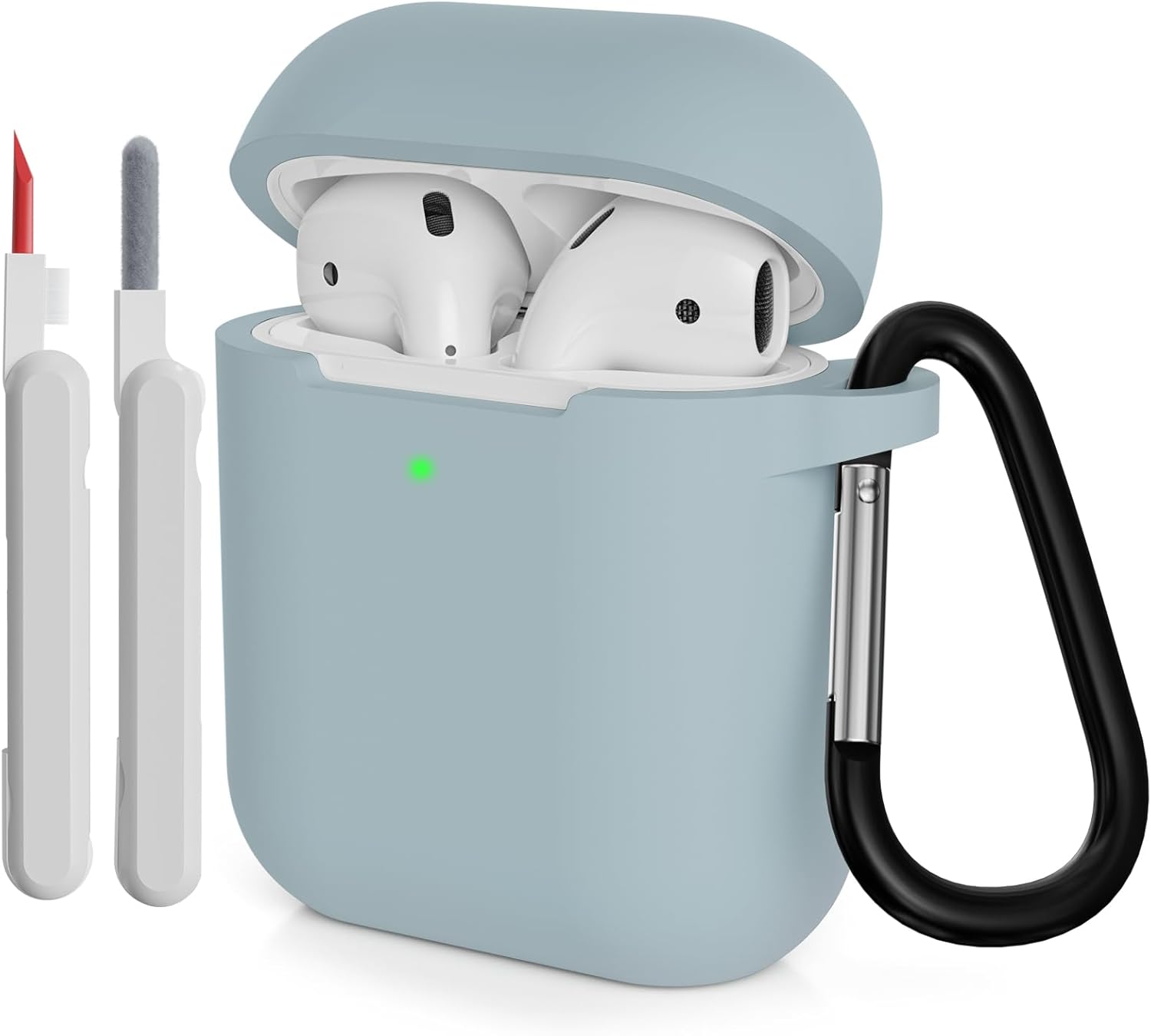 KOKOKA Case Cover Compatible with Airpods 2 with Cleaner kit, Premium Soft Silic...