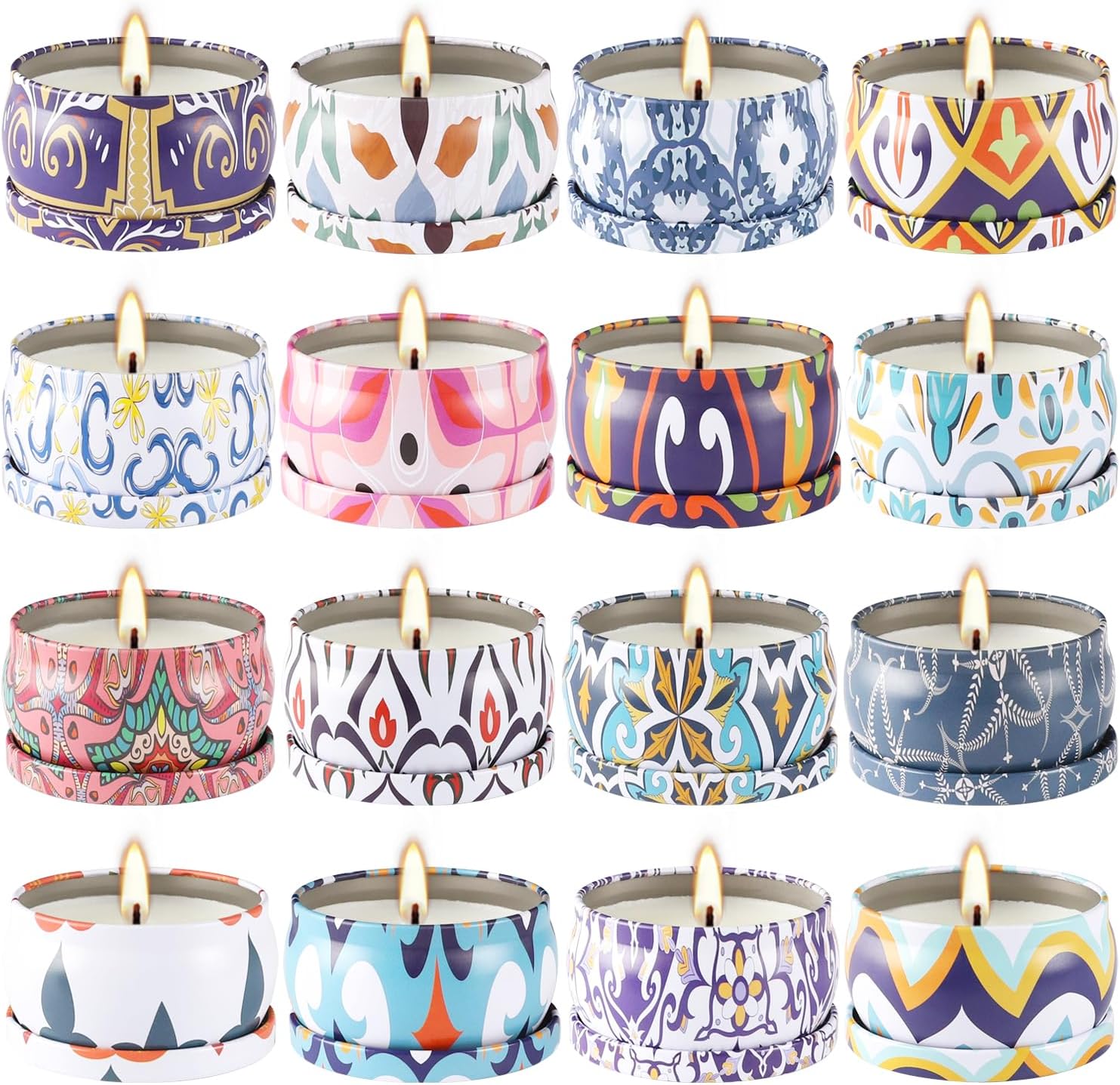 16 Pack Small Scented Candles Set, Special Aromatherapy Candles With 100% Natura...