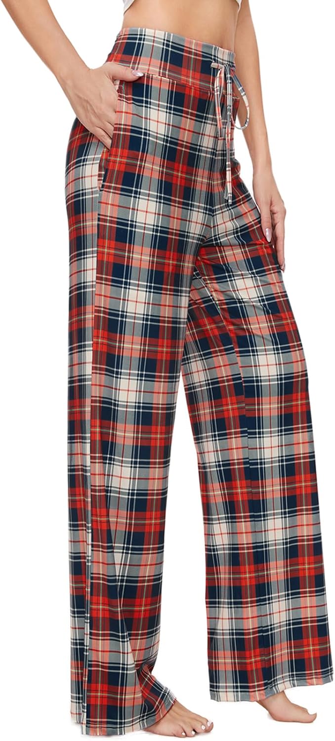 CCKO Women's Pajama Pants, Comfy Casual Stretch Pants with Tie Dye Drawstring, S...