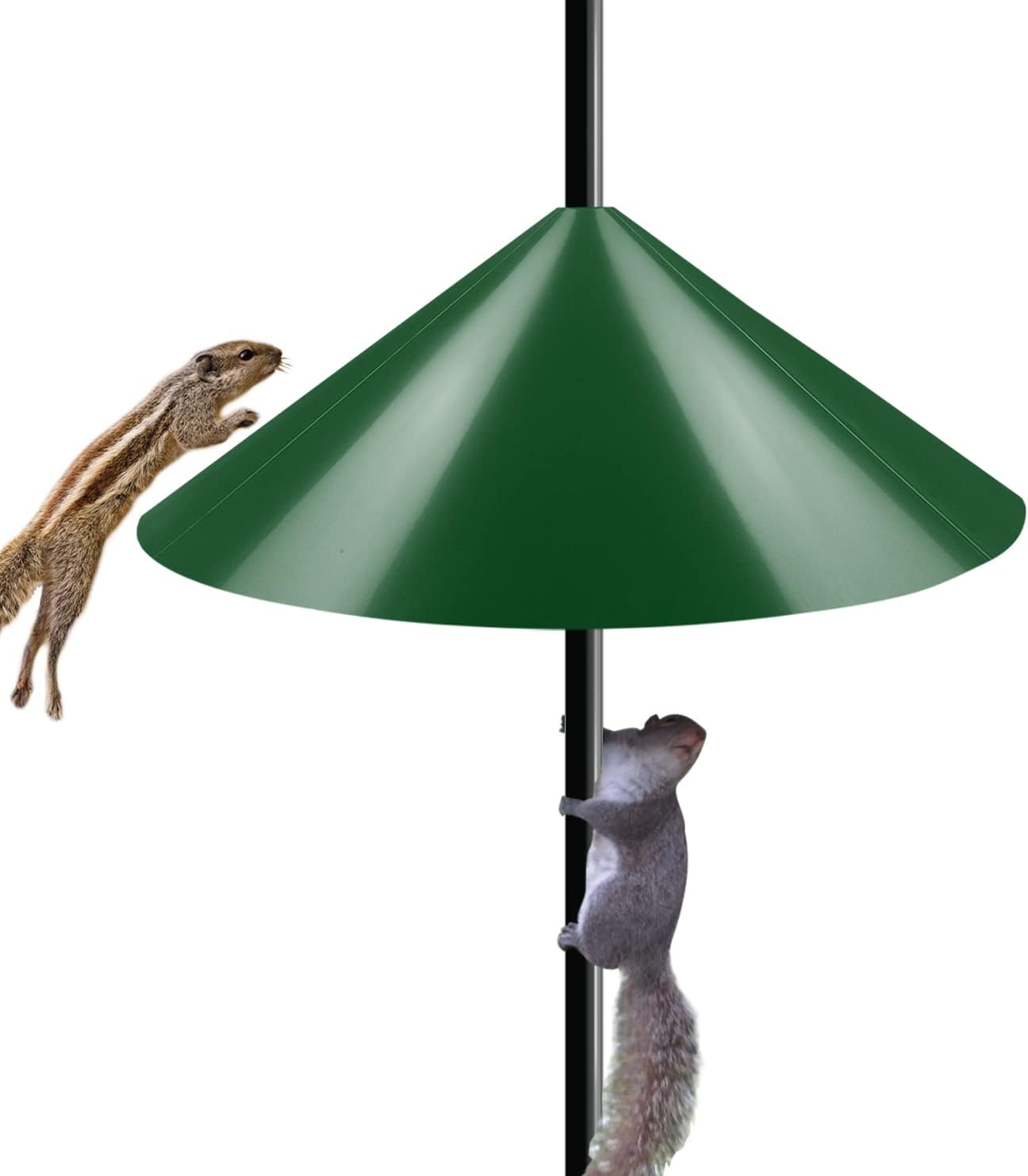 19 Inch Wide Squirrel Baffle for Bird Feeder Pole, Outside Pole Mount Stopper &...