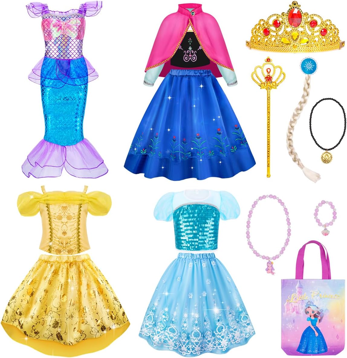 Meland Princess Dress Up - Dress Up Clothes for Girls with Princess Toys, Christ...