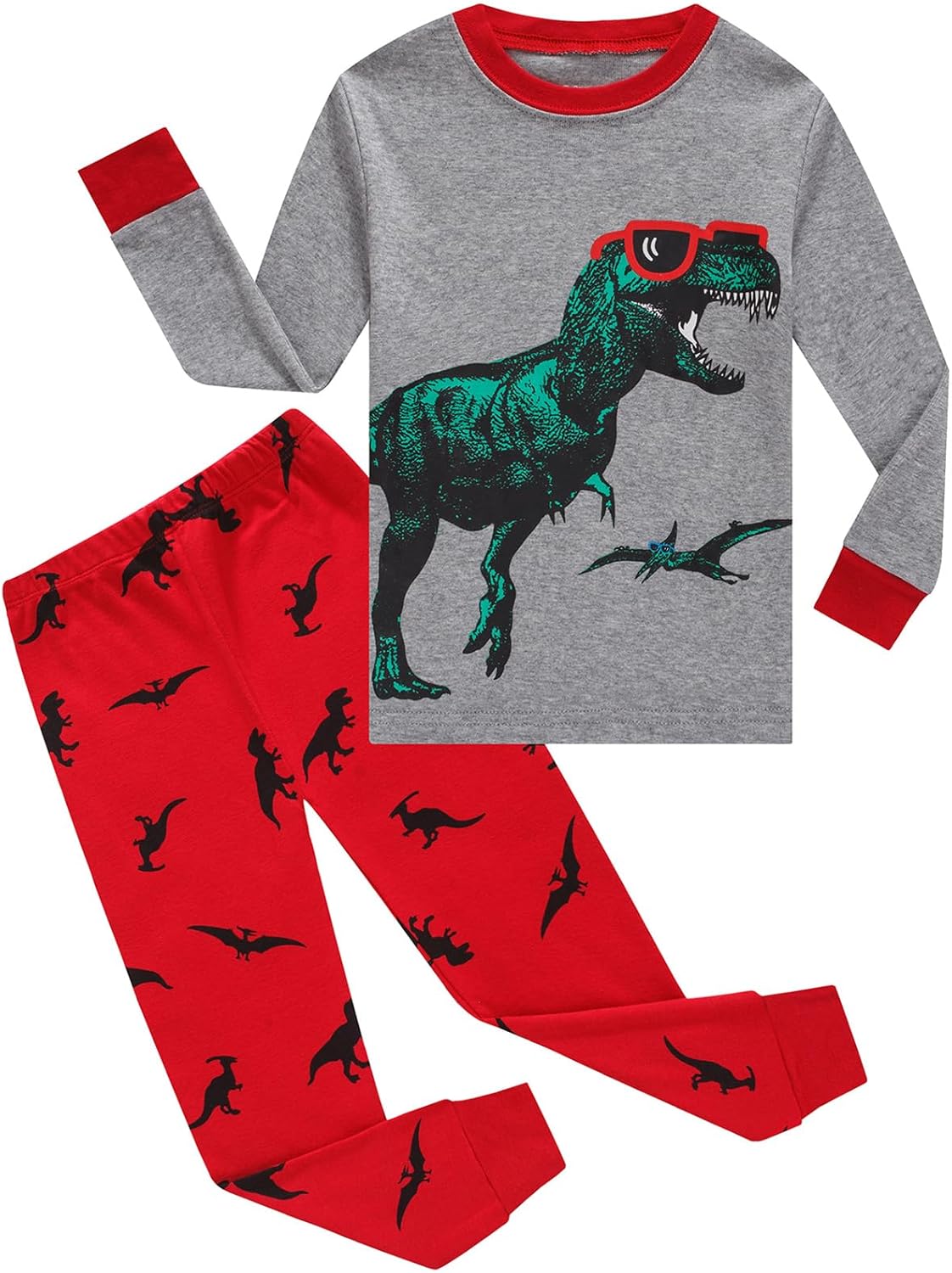 Boys Cotton Pajamas Long Sleeve Toddler Boys Pjs Kids Sleepwear Sets 18months-18...