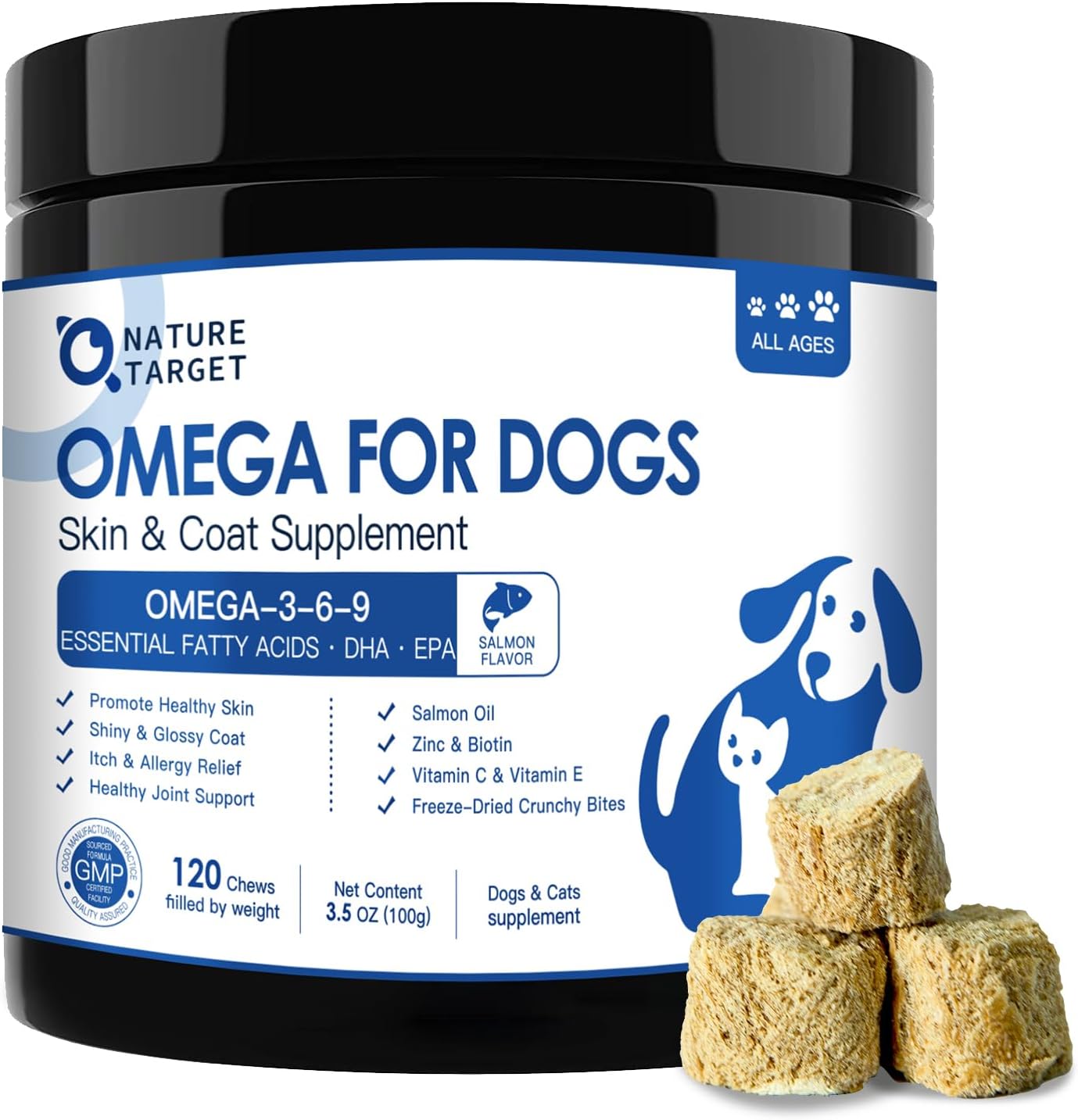 Omega 3 Fish Oil for Dogs - Salmon Oil for Dogs Skin and Coat Supplement with EP...