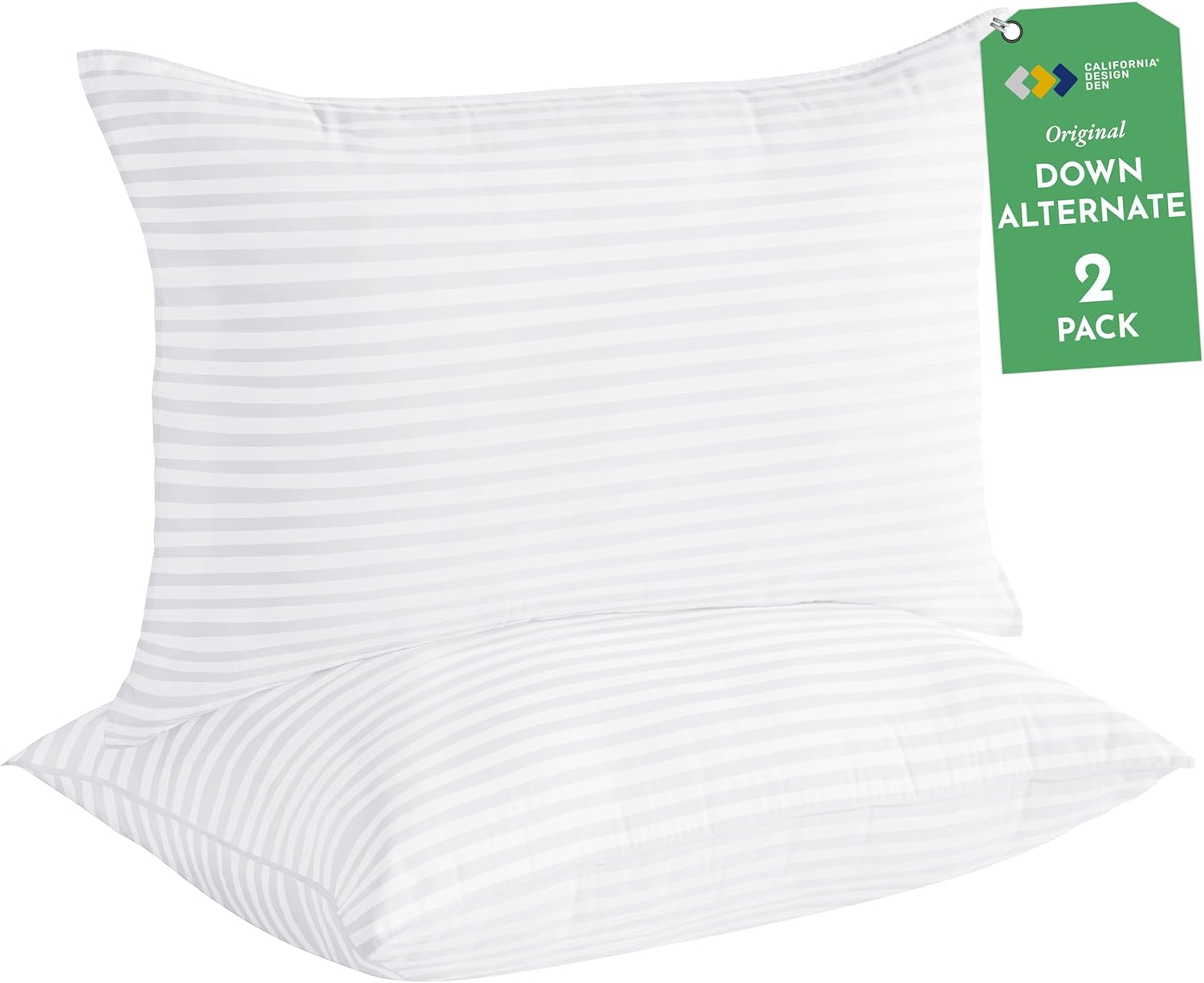 California Design Den 2-Pack Bed Pillows Queen Size Set of 2 for Sleeping, Cooli...