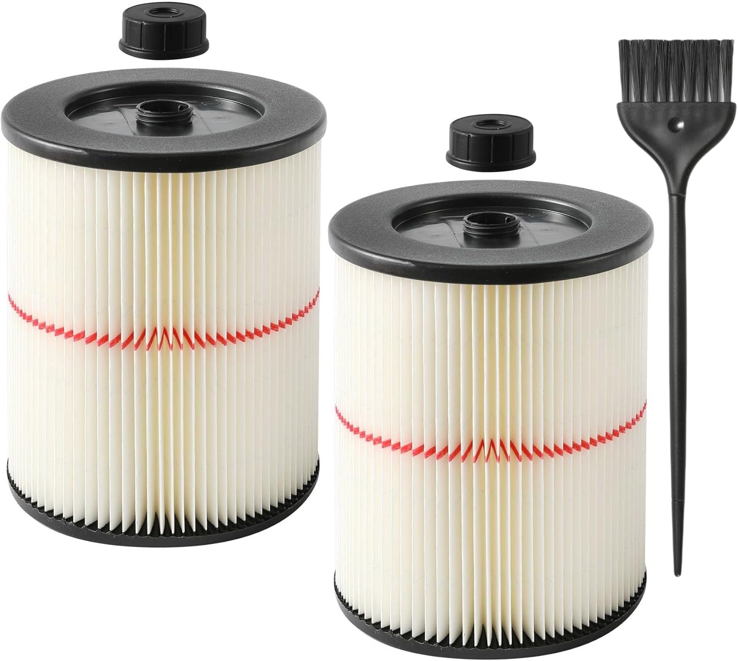 2 Pack Red Stripe Cartridge Filter Compatible with Craftsman 17816 9-17816 Wet D...