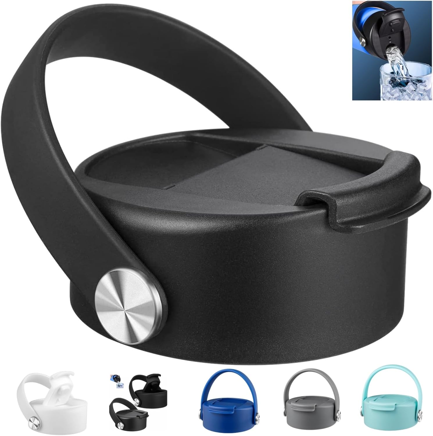 Lid Compatible with Hydro Flask, Special 12 16 18 20 32 40 OZ Wide Mouth Lid, In...