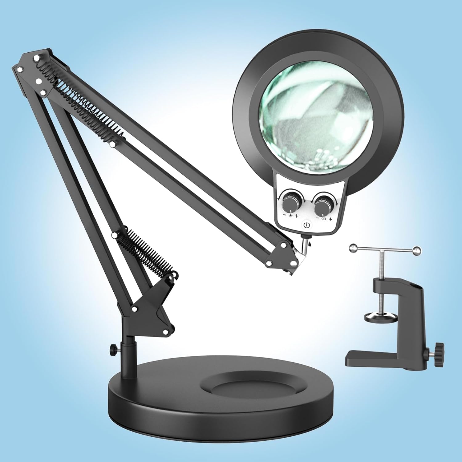 10X Magnifying Glass with Light Hands Free, 2024 New Upgrade Infinite Color and...