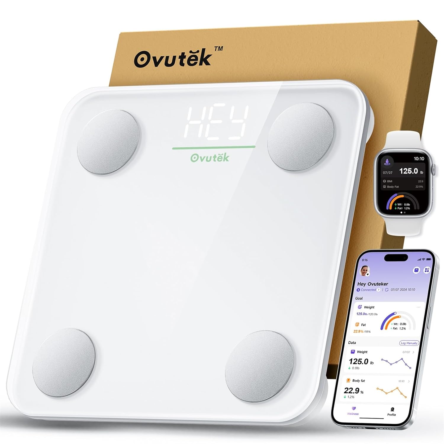 Smart Scale for Body Weight, Digital Bathroom Scale BMI Weighing Body Fat Scale,...