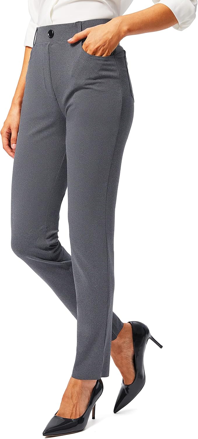 Rammus Womens Yoga Dress Pants with Pockets Stretch Work Leggings for Women Pull...