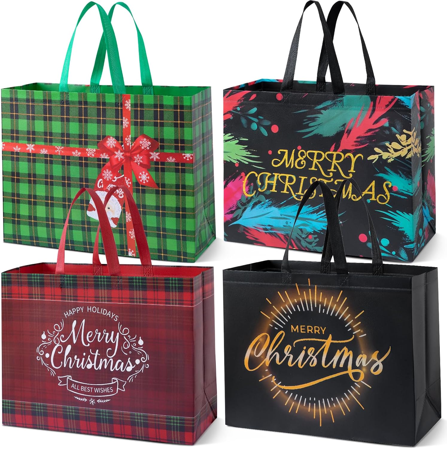 Extra Large Christmas Bags With Handles Gift Bags Reusable Shopping Bags have Sa...