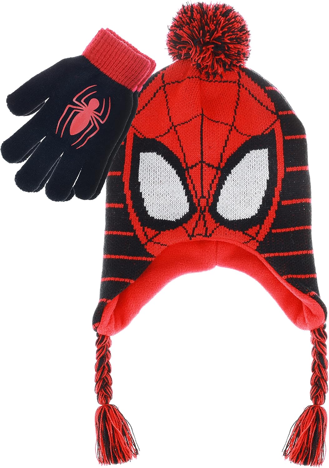 Marvel Spider-Man Kid’s Winter Hat and Snow Gloves for Boys and Toddlers, 2 Pc....