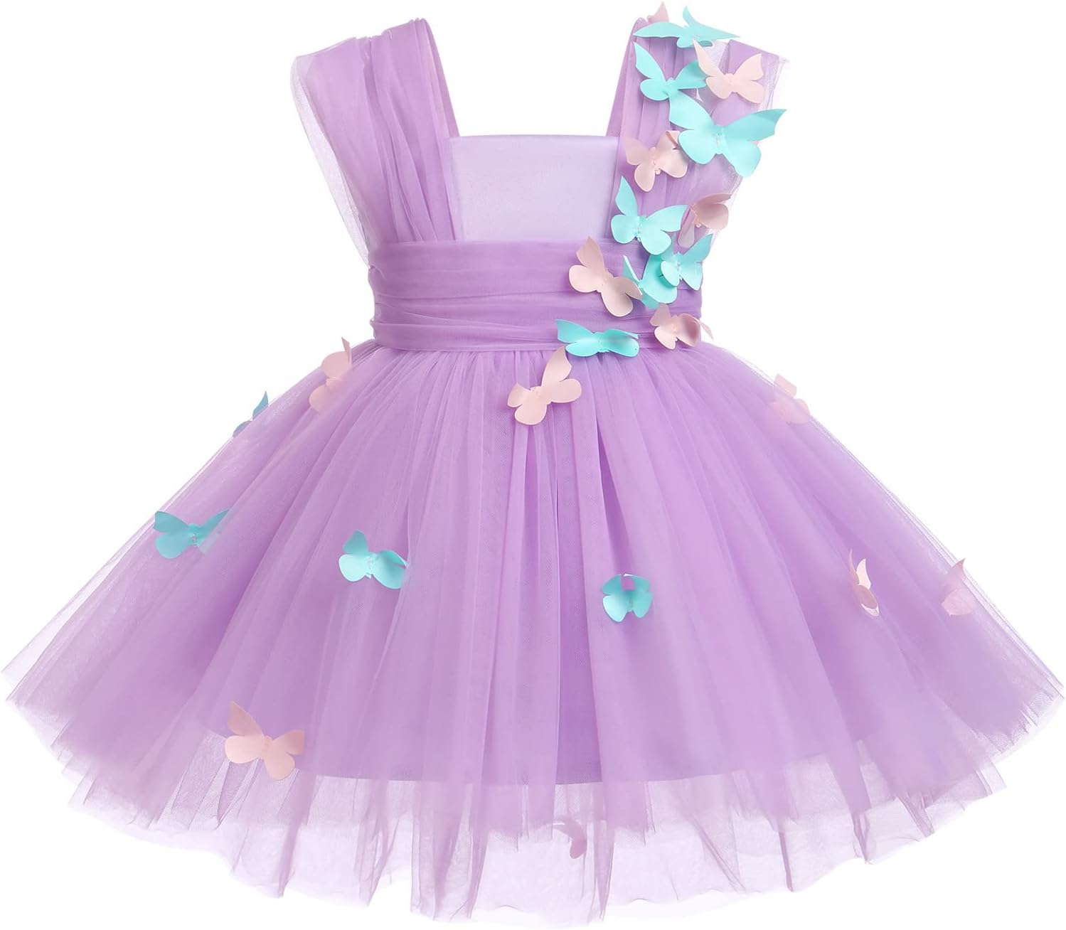 Baby Girls Birthday Party Dres Butterfly Embroidery Princess Tulle Tutu Wedding...