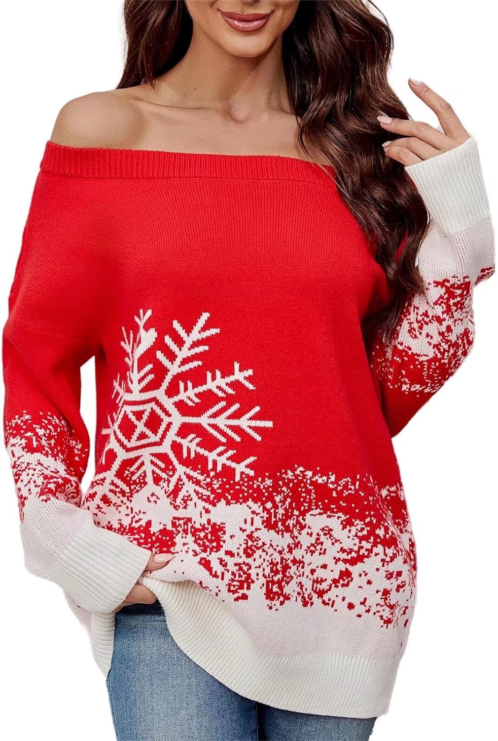 VIMPUNEC Womens Sweater, Special Oversized Sweater with Color Block, Fashionable...